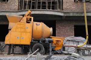 15m3 concrete mixer and pumping machine in 